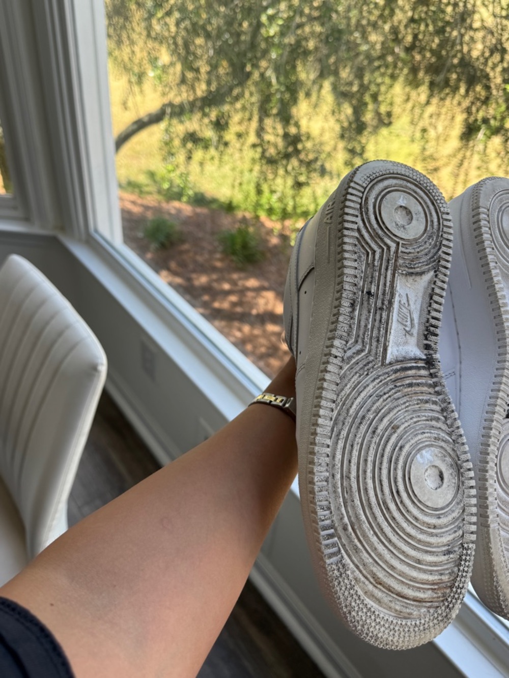 Nike Air Force 1 one white low af men’s 8.5 - Picture 5 of 6